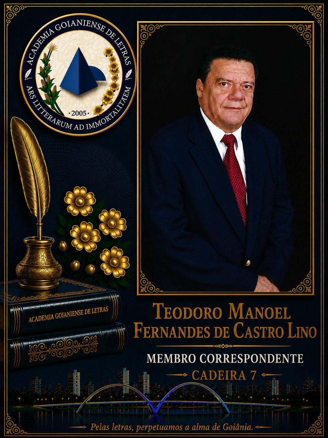 Sócio Correspondente da Academia Goianiense de Letras