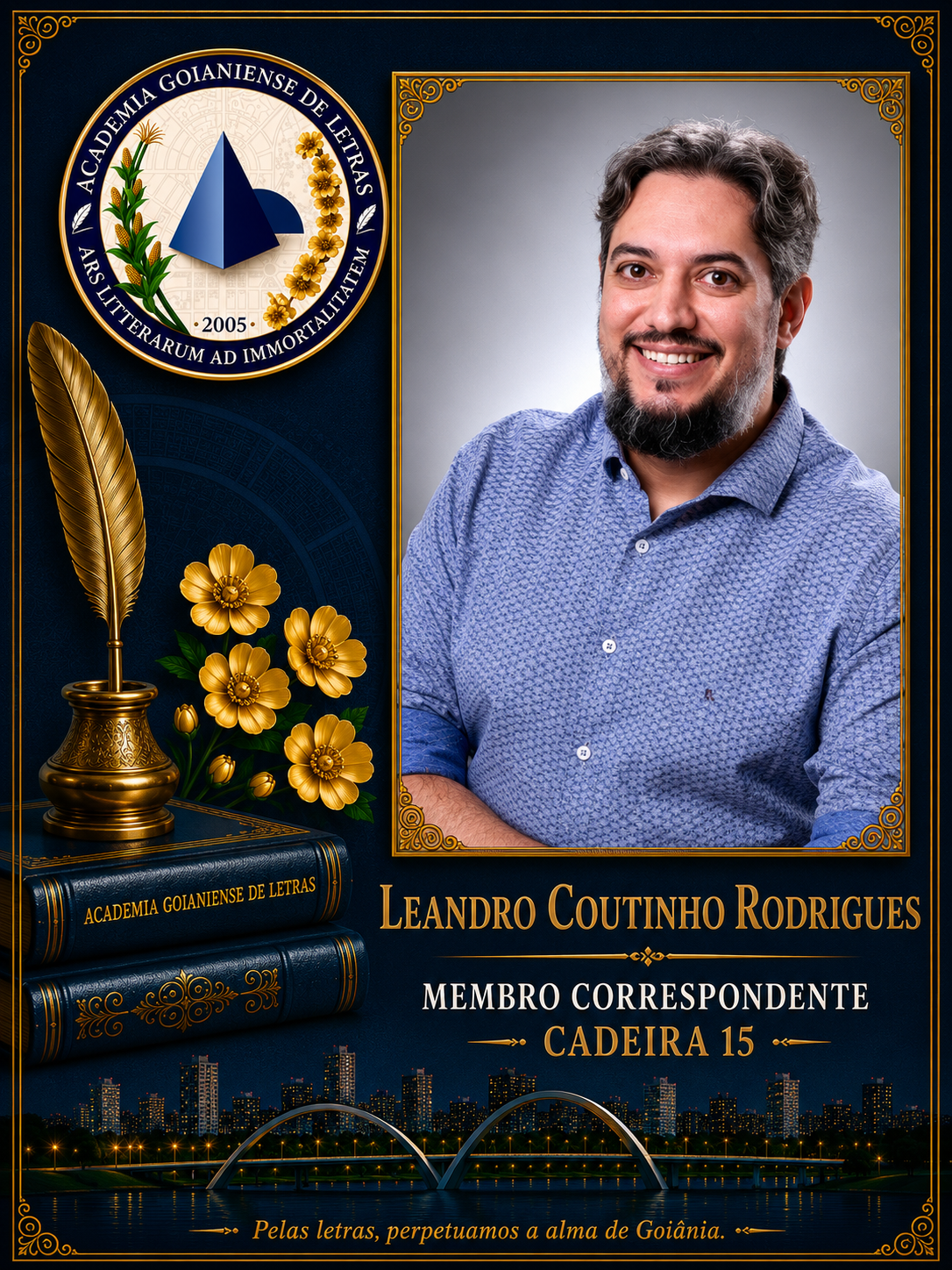 Sócio Correspondente da Academia Goianiense de Letras