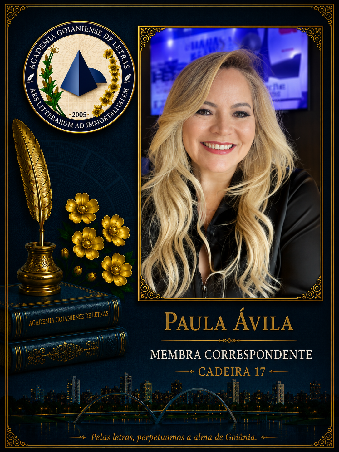 Sócio Correspondente da Academia Goianiense de Letras