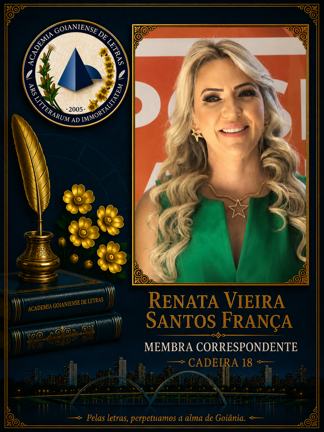 Sócio Correspondente da Academia Goianiense de Letras
