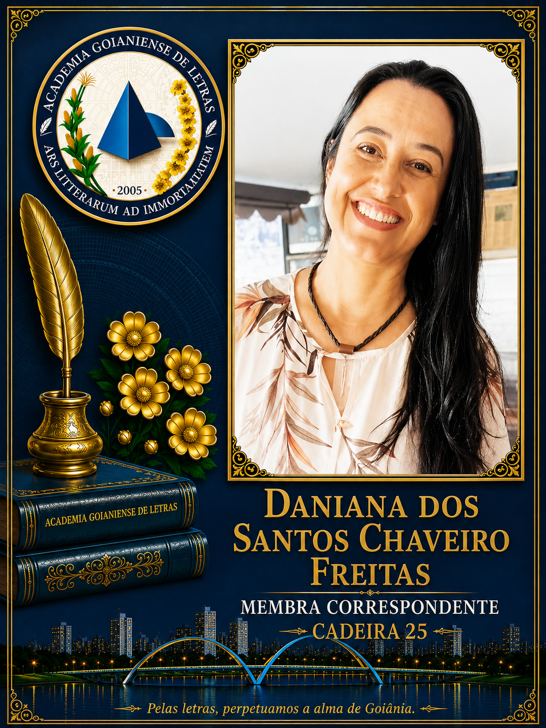 Sócio Correspondente da Academia Goianiense de Letras