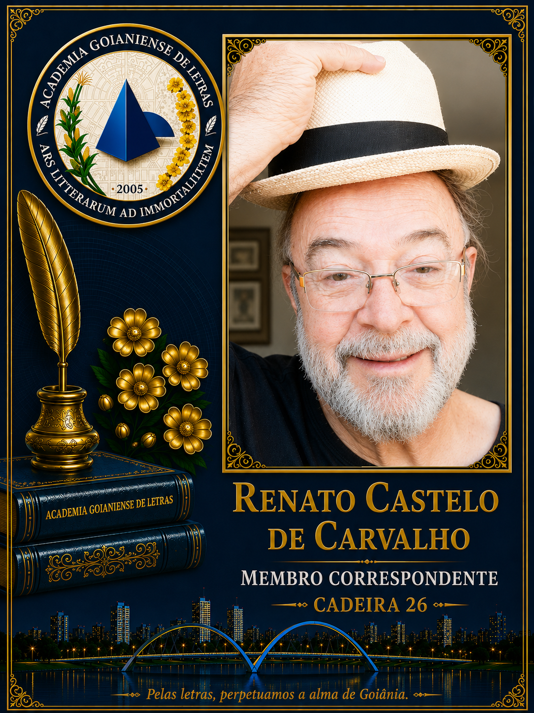 Sócio Correspondente da Academia Goianiense de Letras