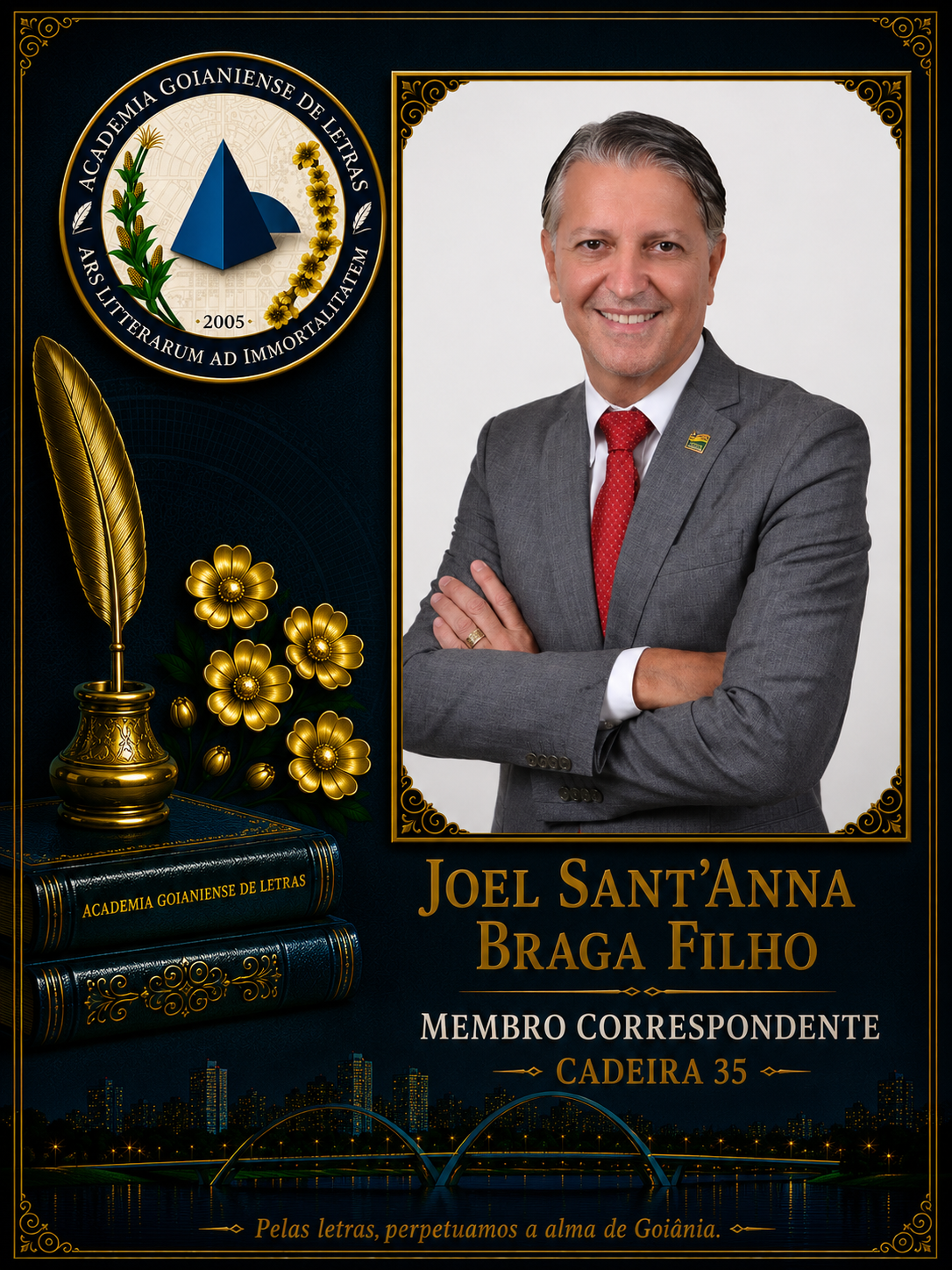 Sócio Correspondente da Academia Goianiense de Letras
