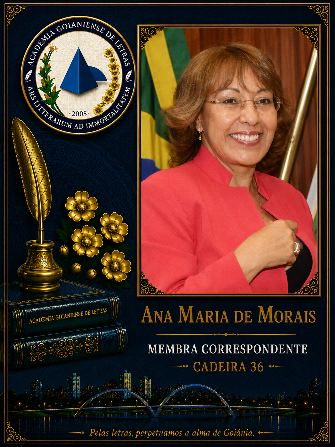 Sócio Correspondente da Academia Goianiense de Letras