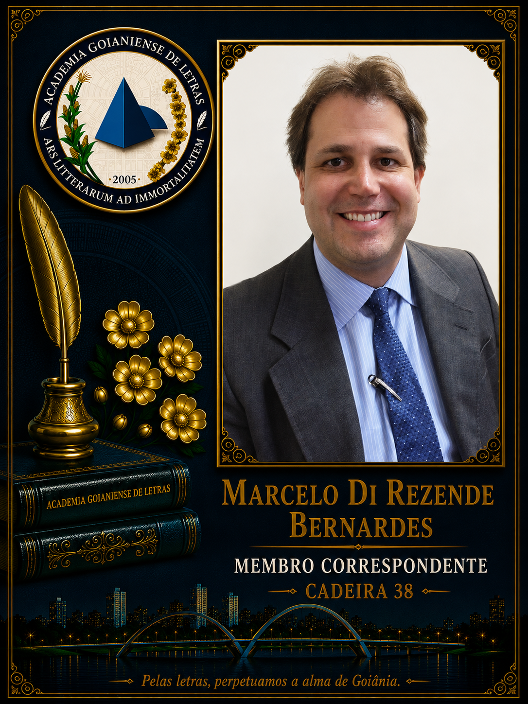 Sócio Correspondente da Academia Goianiense de Letras