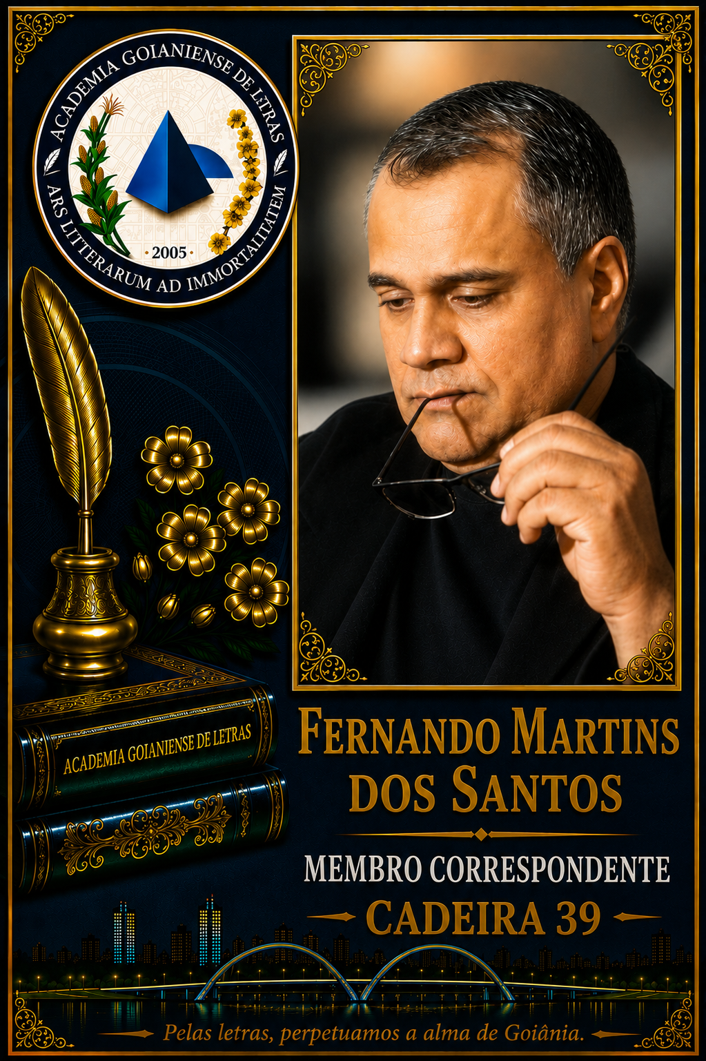 Sócio Correspondente da Academia Goianiense de Letras