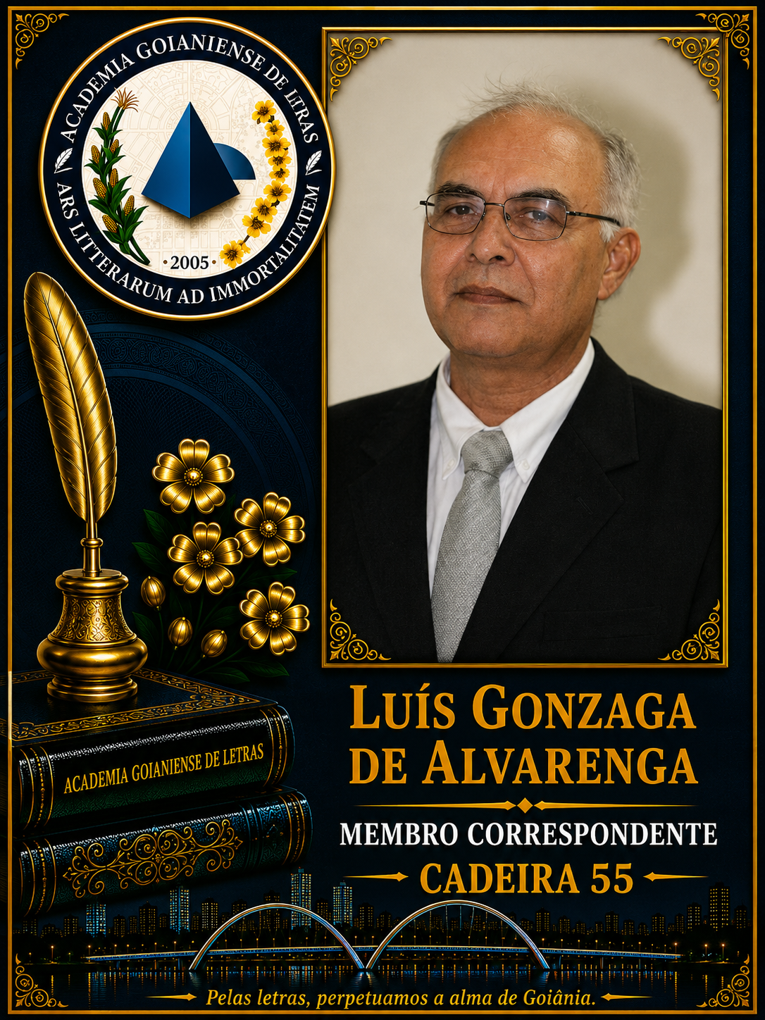 Sócio Correspondente da Academia Goianiense de Letras