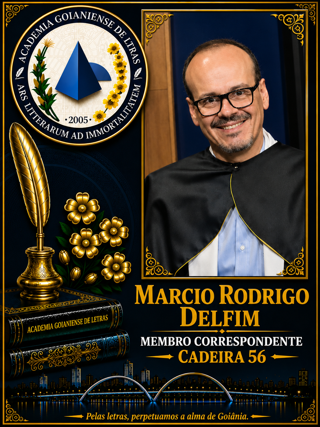 Sócio Correspondente da Academia Goianiense de Letras