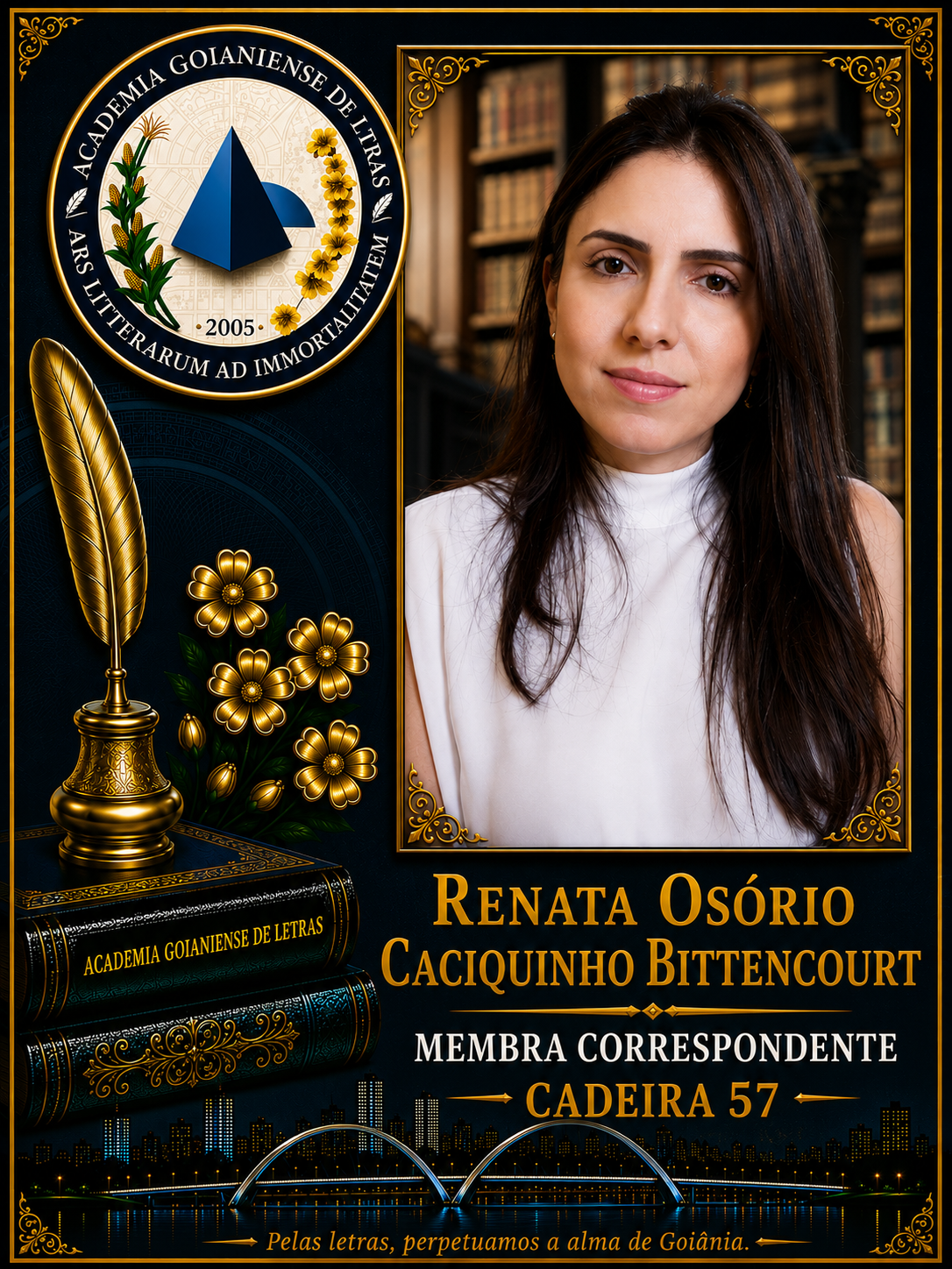 Sócio Correspondente da Academia Goianiense de Letras