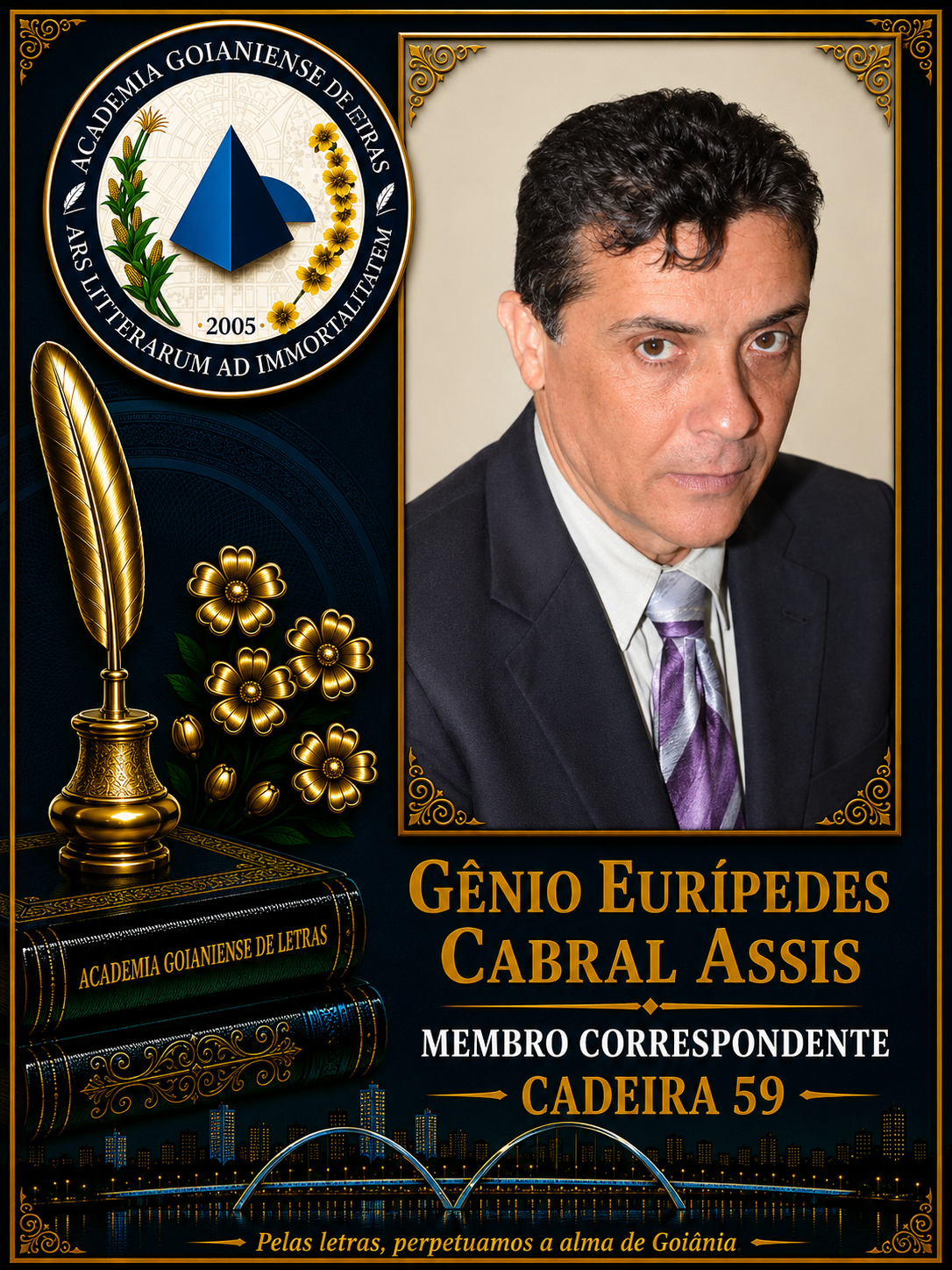 Sócio Correspondente da Academia Goianiense de Letras