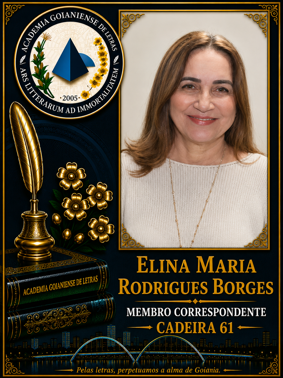 Sócio Correspondente da Academia Goianiense de Letras