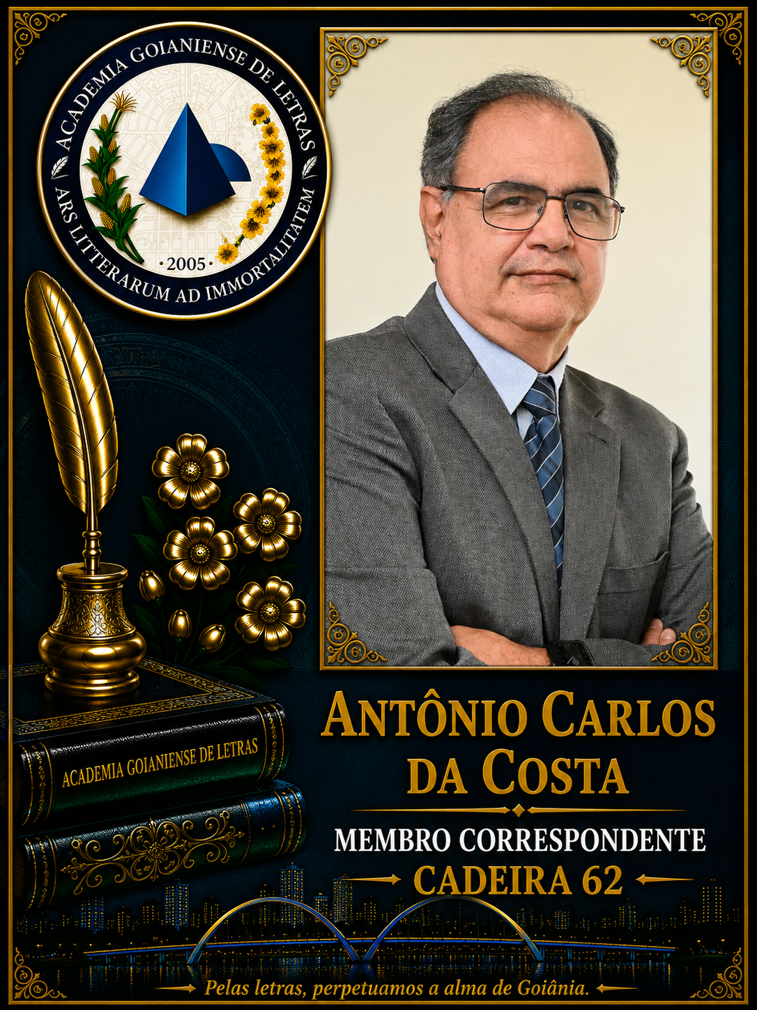Sócio Correspondente da Academia Goianiense de Letras