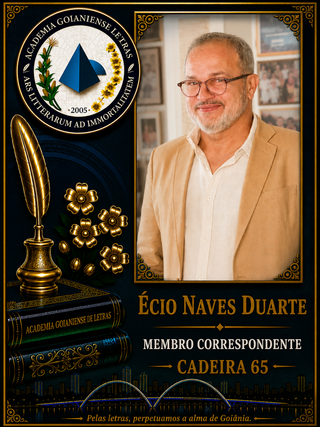 Sócio Correspondente da Academia Goianiense de Letras