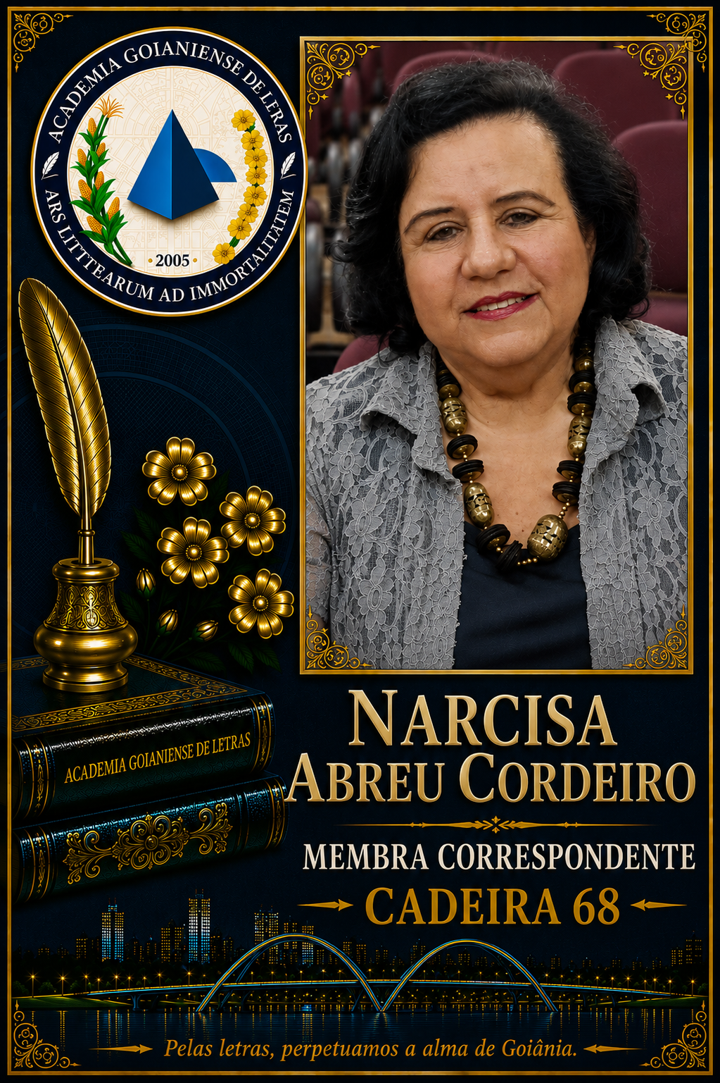 Sócio Correspondente da Academia Goianiense de Letras