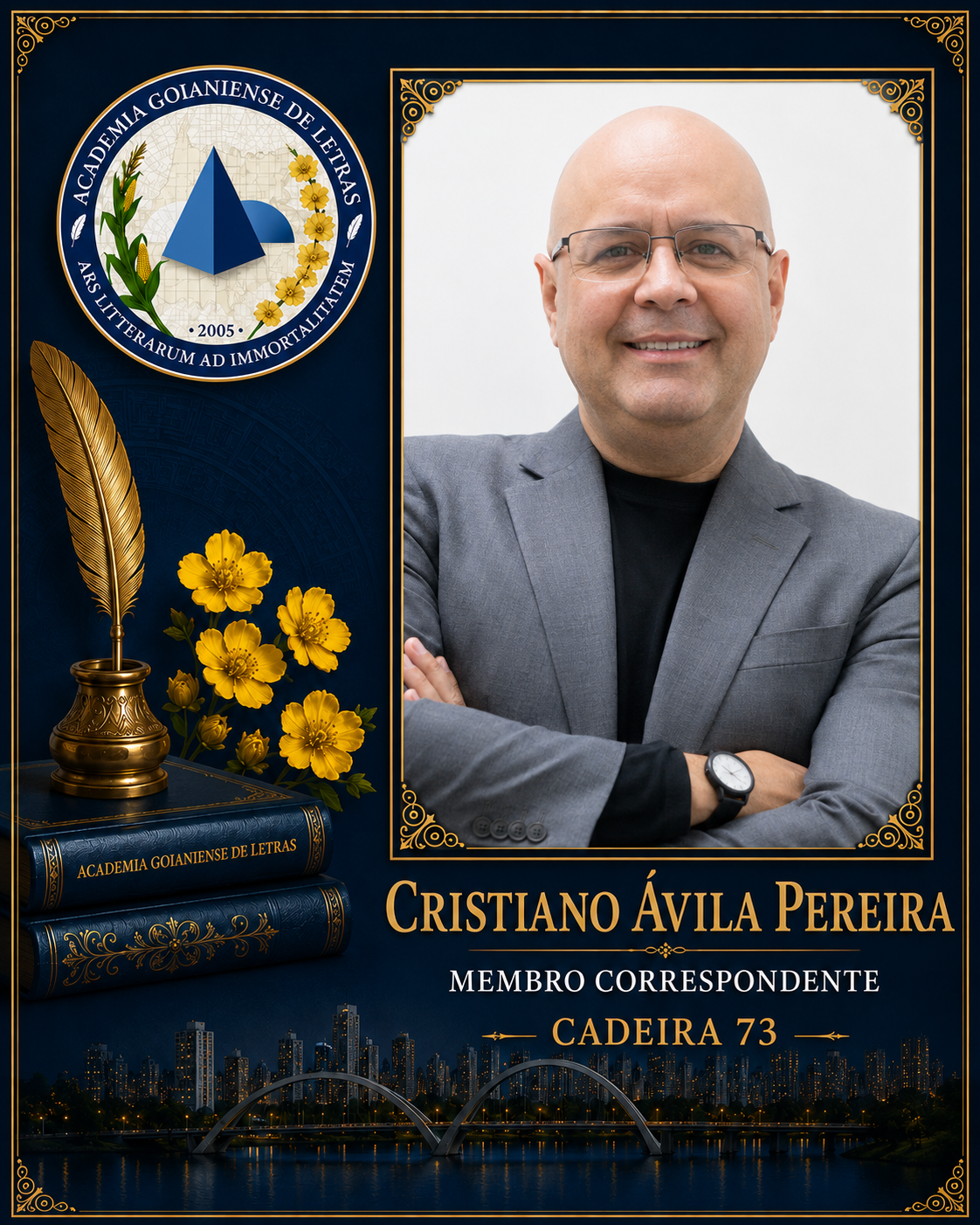 Sócio Correspondente da Academia Goianiense de Letras