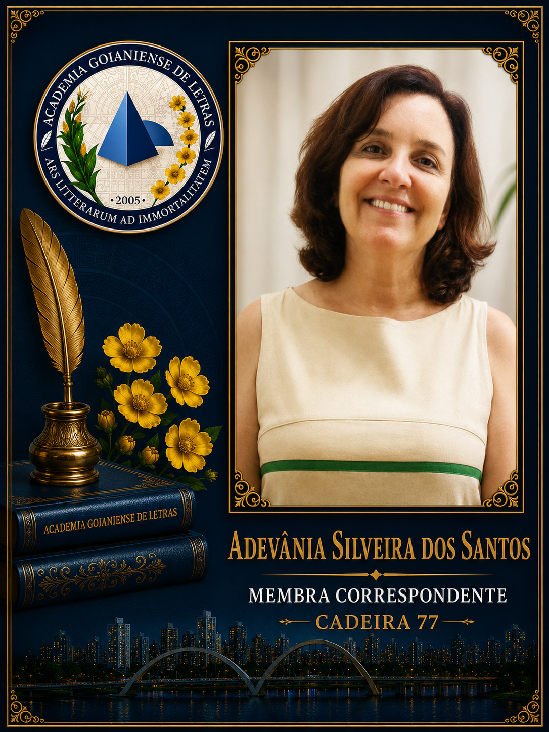 Sócio Correspondente da Academia Goianiense de Letras