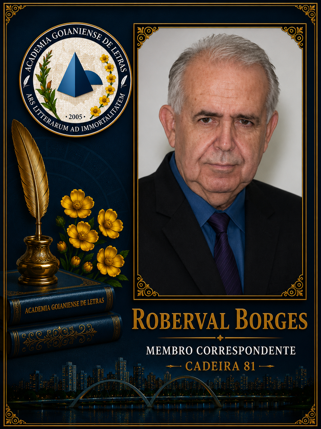 Sócio Correspondente da Academia Goianiense de Letras