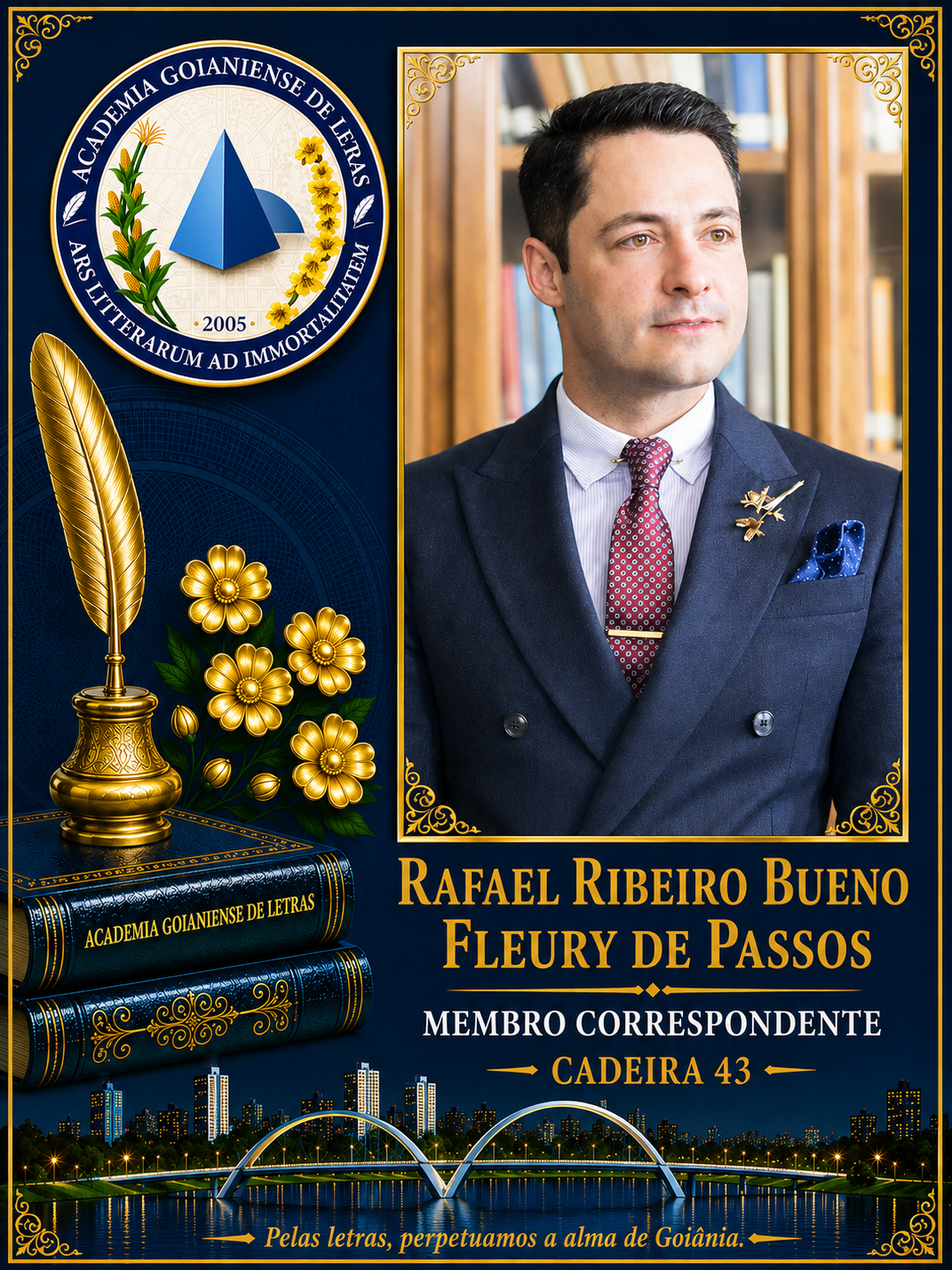 Sócio Correspondente da Academia Goianiense de Letras