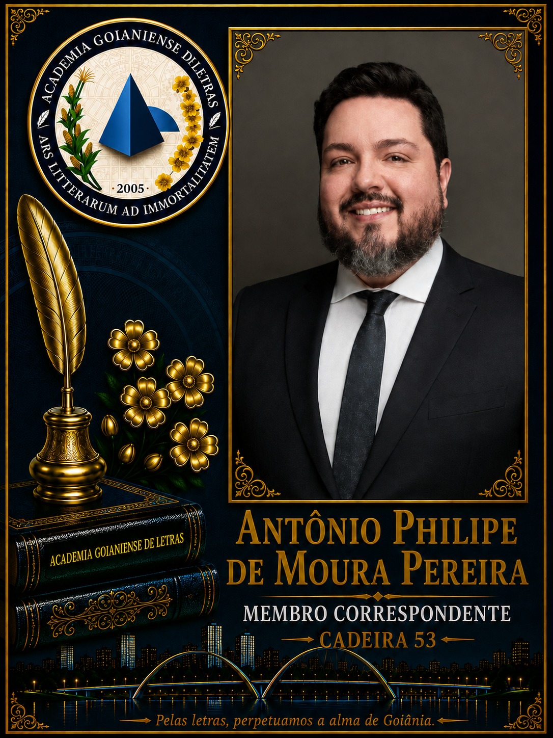 Sócio Correspondente da Academia Goianiense de Letras
