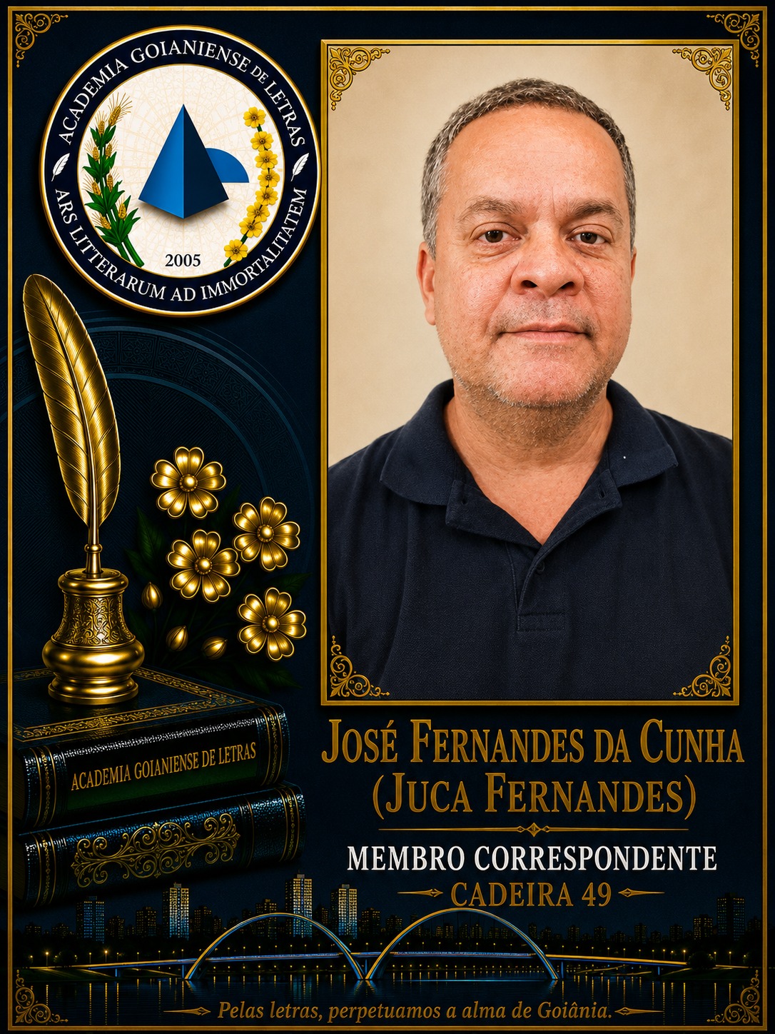 Sócio Correspondente da Academia Goianiense de Letras